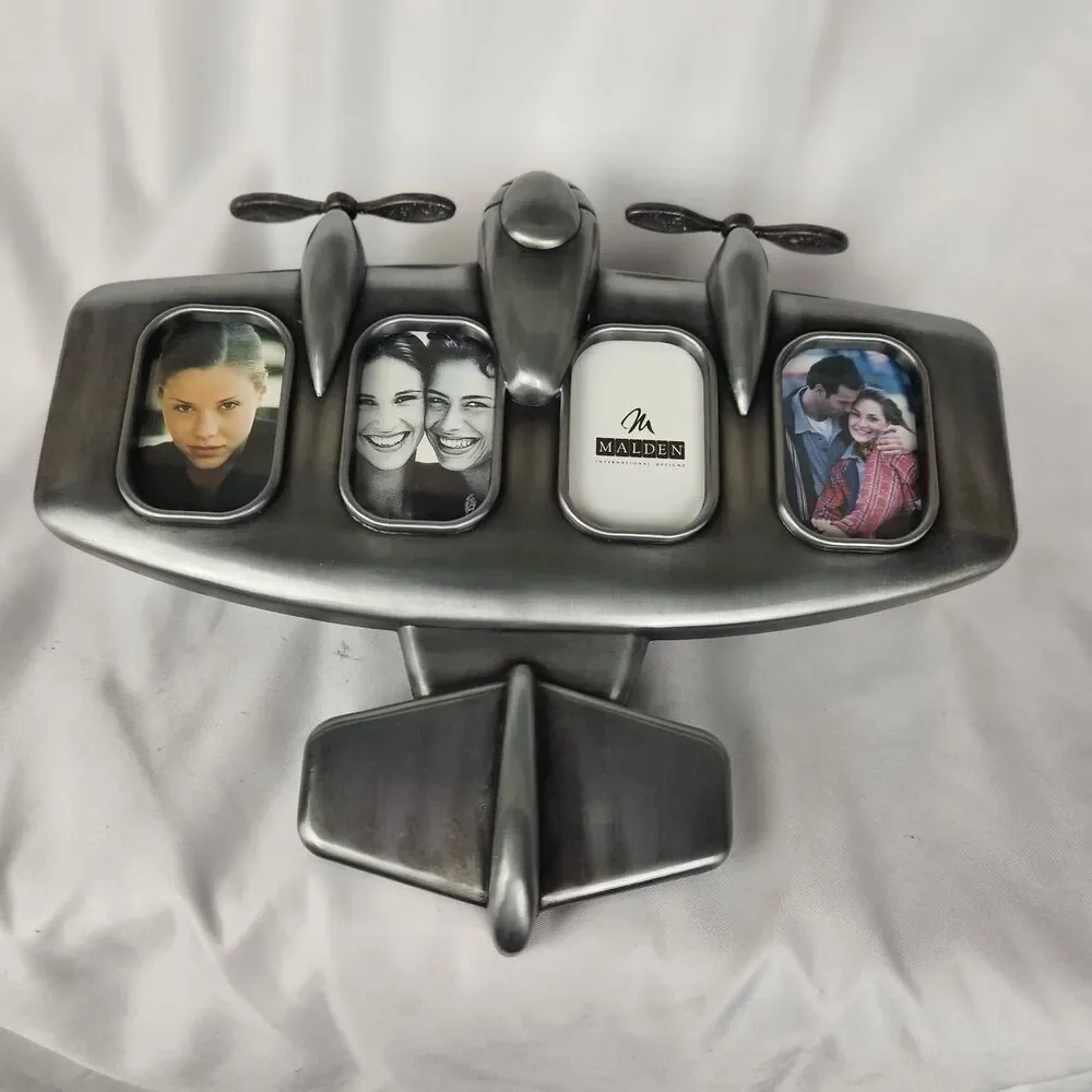 Airplane Collage Photo Frame Vintage Four Opening Malden International Designs